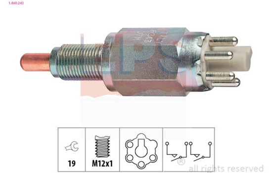 Contacteur, feu de recul Made in Italy - OE Equivalent 1.860.243 EPS Facet