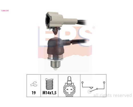 Contacteur, feu de recul Made in Italy - OE Equivalent 1.860.341 EPS Facet