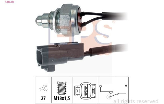 Contacteur, feu de recul Made in Italy - OE Equivalent 1860260 EPS Facet