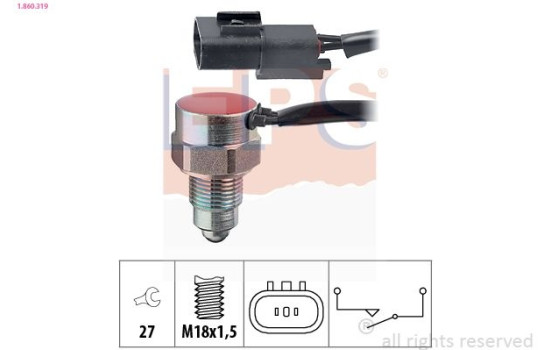 Contacteur, feu de recul Made in Italy - OE Equivalent 1860319 EPS Facet