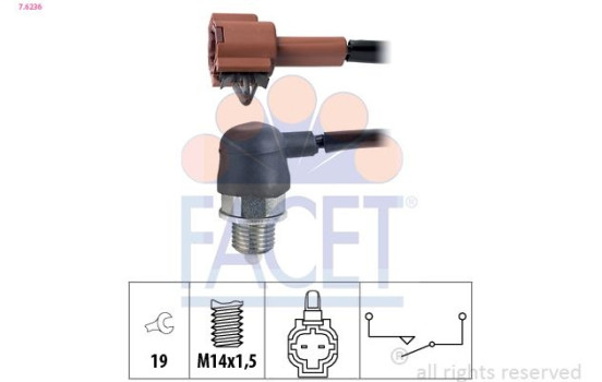 Contacteur, feu de recul Made in Italy - OE Equivalent