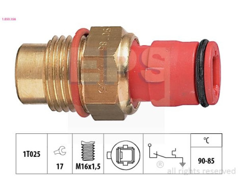 Interrupteur de température, ventilateur de radiateur Made in Italy - OE Equivalent 1.850.156 EPS Facet