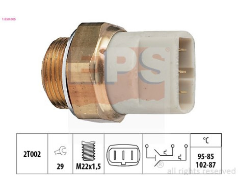 Interrupteur de température, ventilateur de radiateur Made in Italy - OE Equivalent 1.850.605 EPS Facet