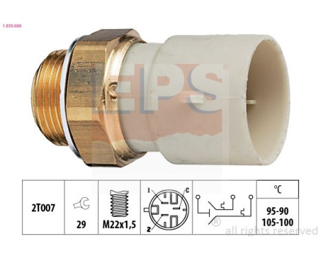 Interrupteur de température, ventilateur de radiateur Made in Italy - OE Equivalent 1.850.688 EPS Facet