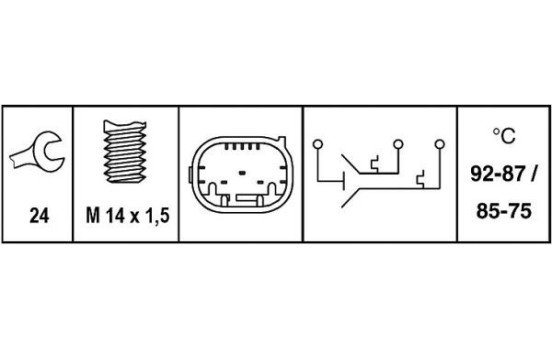 Thermostat, ventilateur de radiateur 6ZT 007 835-051 Hella, Image 2