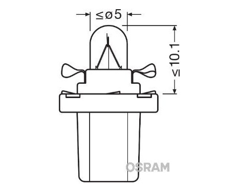 Osram B8.5d gray 24V 1.2W, Image 4