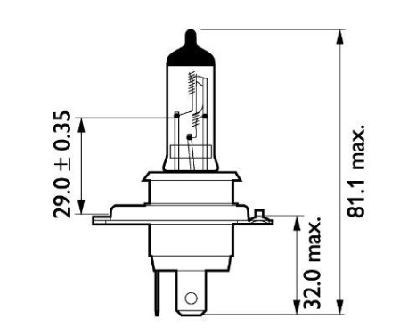 Phillips Masterduty H4, 24V75/70W, Image 3