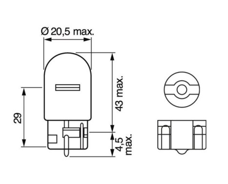 Bosch 12V 21W, W21W, W3x16d, Image 6