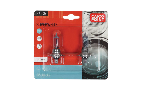 Carpoint Superwhite H7, 12V55W (2 pieces)