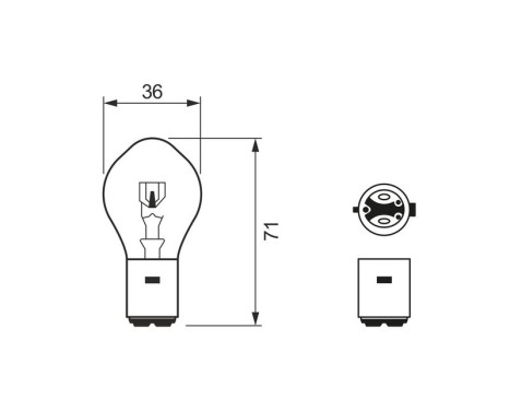 Light bulb, headlamp
