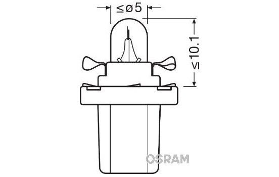 Osram B8.5d green 12V 2W, Image 3