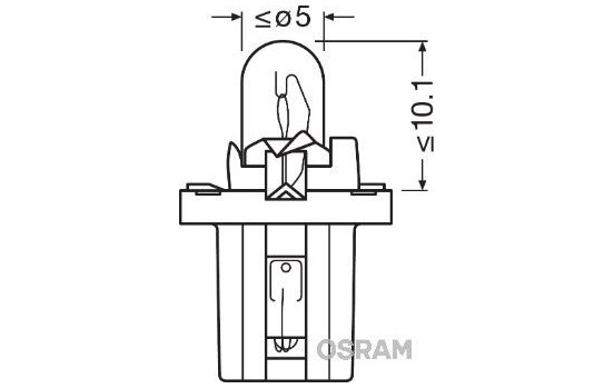 Osram BX8.5d mint green 12V 2W, Image 4