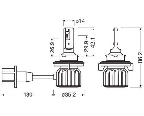 Osram LEDriving HL BRIGHT H13 - set of 2, Image 3