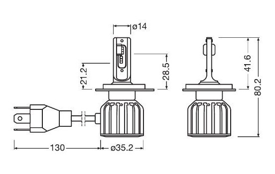 Osram LEDriving HL BRIGHT H4/H19, Image 3