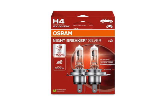 Osram Night Breaker Silver H4, 60/55W (2 pieces)