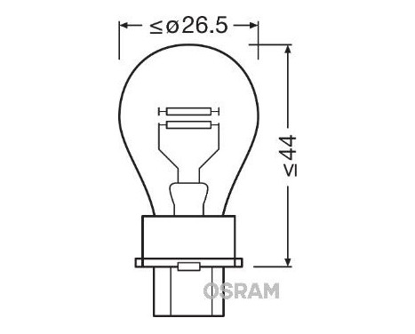 Osram Original 12V P27/7W S25d, Image 3