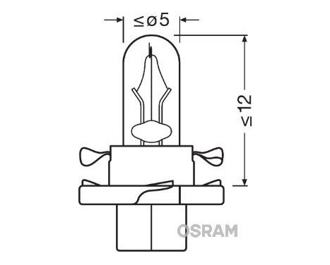 Osram Original Line BX8.4d beige 12V 1.5W, Image 4