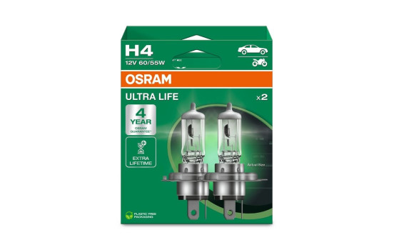 Osram Ultra Life H4, 12V60/55W (2 pieces)