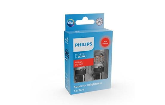 Philips LED lamps W21W Ultinon PRO7000 - Red
