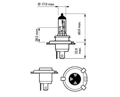 Philips LongLife EcoVision - H19 - 12 V, 60/55W - 12644LLC1, Image 2