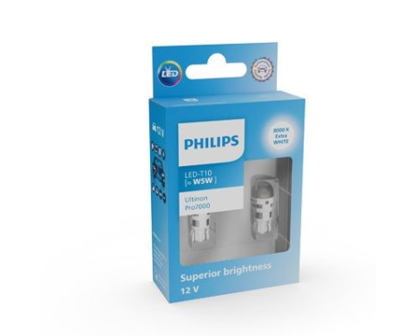 Philips Ultinon PRO7000 - 12V- W5W - White 8000K - 11961XU70X2, Image 2