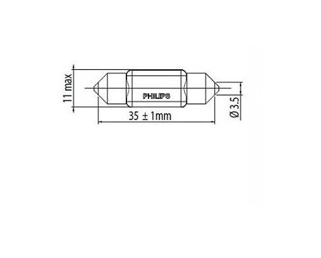 Philips Ultinon Pro7000 cold white 6000K - 38mm - 11854CU70X1 - 12V, Image 3