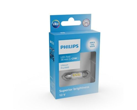 Philips Ultinon Pro7000 cold white 6000K - 38mm - 11854CU70X1 - 12V