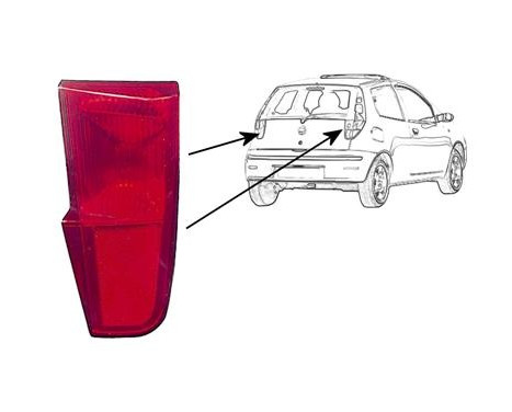 Reflector right In tailgate 3-door
