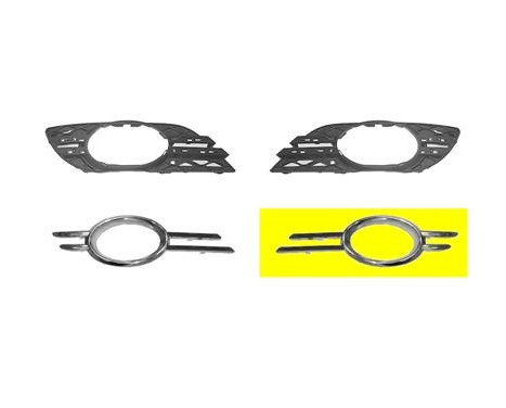 Fog light ring Avangarde Chrome left 3043597 Van Wezel