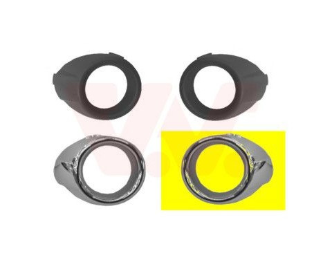 Fog light ring left Chrome 1807595 Van Wezel, Image 2