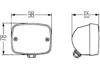 Rear fog light 12V surface-mounted, black housing 2NE 003 030-167 Hella
