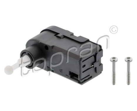 Adjusting motor, headlight height adjustment