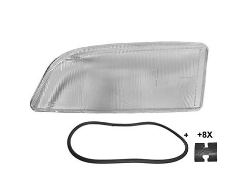 Headlight glass left 5950977 Van Wezel
