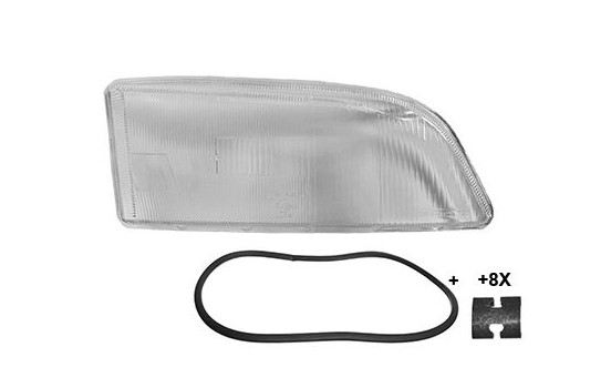 Headlight glass right 5950978 Van Wezel