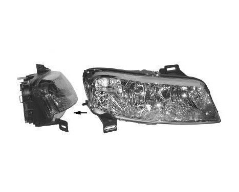 HEADLAMP RIGHT WITH BLINKER. to '03 5 D. +MOTOR AL 1626962M Magneti Marelli