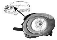 Headlight 1609965M Van Wezel
