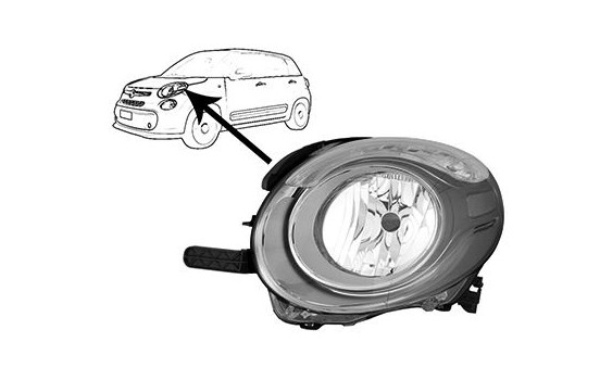 Headlight 1609965M Van Wezel