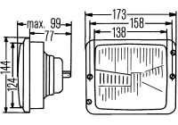 Headlight 1AA 004 109-201 Hella
