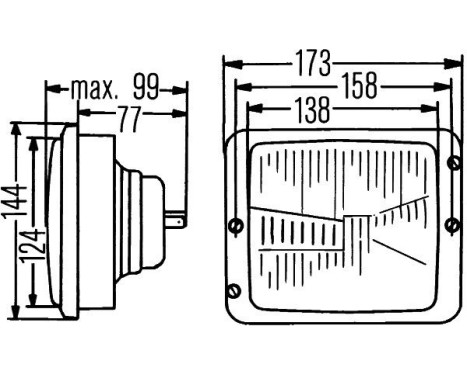 Headlight 1AA 004 109-201 Hella