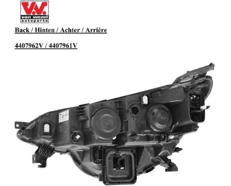 Headlight 4407962V Van Wezel, Image 2
