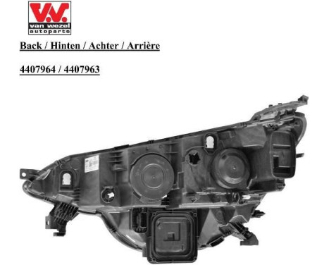 Headlight 4407963 Van Wezel, Image 2
