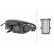 Headlight left 1EH 354 811-051 Hella