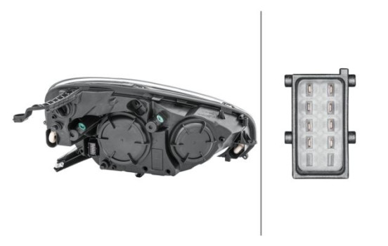 Headlight left 1EH 354 811-051 Hella