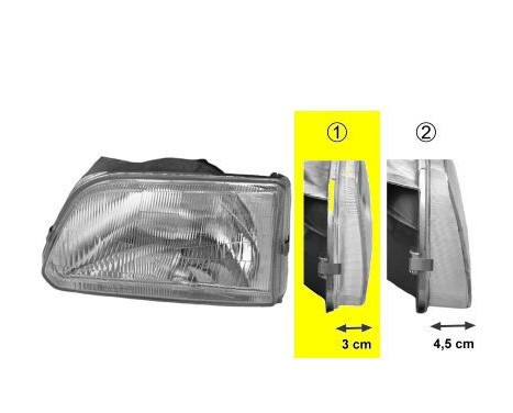 Headlight left 5322941 Van Wezel, Image 3
