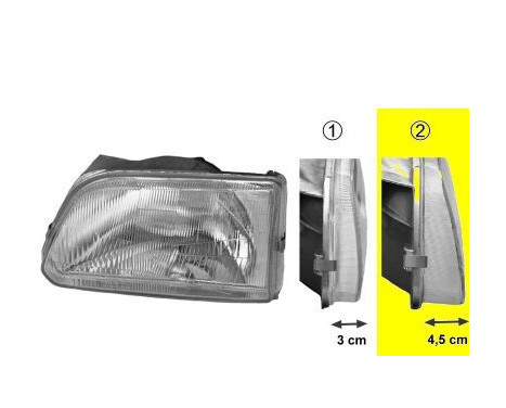 Headlight left 5322943 Van Wezel, Image 3