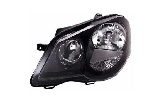 Headlight left black (GTI) 5828963 Van Wezel