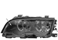Headlight left BLACK H7 + H7 up to '02 0647965 Van Wezel