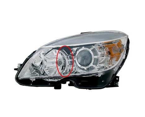 Headlight left from '07 H7+H7 3091963 Van Wezel
