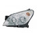 Headlight left from '07 without XENON(Chrome) 3745963 Van Wezel