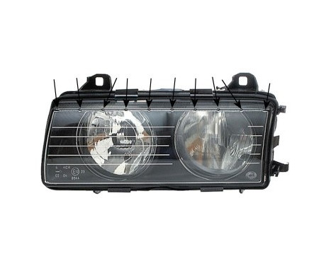 Headlight left From 9/'94+ NOT COMPACT H7+H7 0640965 Van Wezel, Image 4